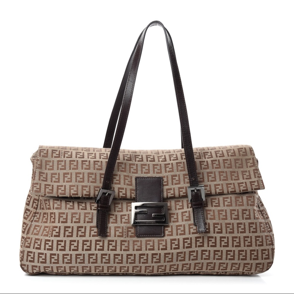 Fendi | Vintage Zucchino Shoulder Bag in Brown FF Monogram Logo
